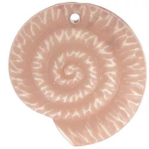 Pendente conchiglia da 21 mm in resina opaca - Marrone chiaro x1