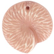Pendente conchiglia da 21 mm in resina opaca - Marrone chiaro x1