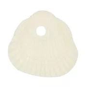 Zecchini conchiglia 10x10,5 mm in resina opaca - Ecrù x6