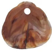 Zecchini conchiglie 17x18 mm in resina opaca - Marmorizzati Marrone chiaro - Marrone scuro x4
