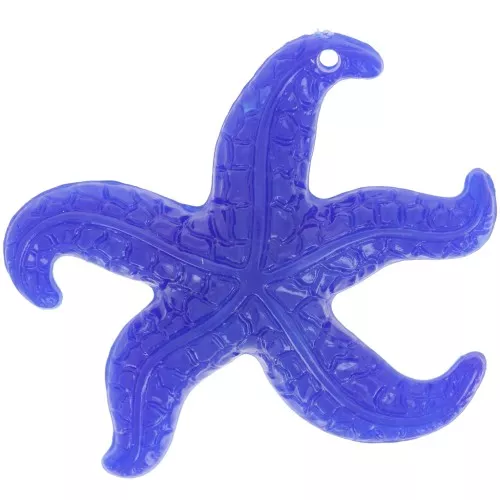 Pendente a forma di stella marina 26x30 mm in resina - Blu Lapis x1