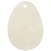 Pendente cauri in resina 22x16 mm - Ecrù x1