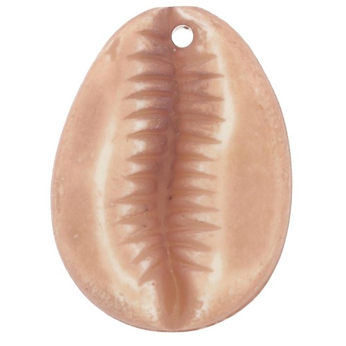 Pendente in resina Cauri 22x16 mm - Marrone chiaro x1