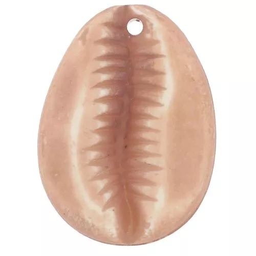 Pendente in resina Cauri 22x16 mm - Marrone chiaro x1