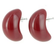 Orecchini a goccia in resina opaca 28x16 mm - Bordeaux x2|raw }}