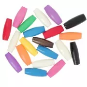Assortimento di perle in osso colorato 19x7,5 mm - Multicolore x25g