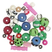 Assortimento di perle in osso incise e semplici - Multicolore x60g|raw }}