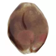 Perlina ritorta in ceramica 28x21,5 mm - Marrone - Rosso marmorizzato x1