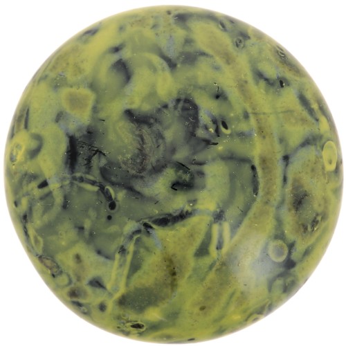 Cabochon rotondo in vetro di Puca® 25 mm - Black Stony Beige Yellow x1