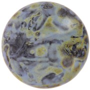 Cabochon rotondo in vetro di Puca® 25 mm - Black Stony Blue x1|raw }}