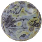 Cabochon rotondo in vetro di Puca® 25 mm - Black Stony Blue x1