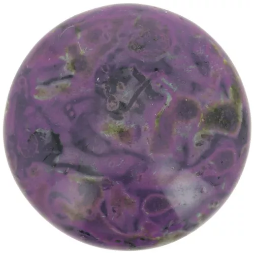 Cabochon rotondo in vetro di Puca® 25 mm - Black Stony Violet x1