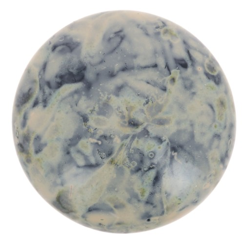 Cabochon rotondo in vetro di Puca® 18 mm - Black Stony Beige x1
