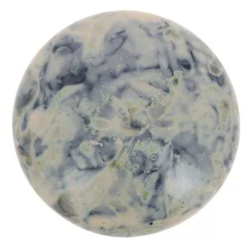 Cabochon rotondo in vetro di Puca® 18 mm - Black Stony Beige x1