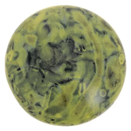 Cabochon rotondo in vetro di Puca® 18 mm - Nero Stony Beige Yellow x1
