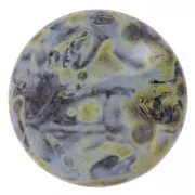 Cabochon rotondo in vetro di Puca® 18 mm - Black Stony Blue x1