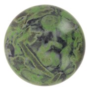 Cabochon rotondo in vetro di Puca® 18 mm - Black Stony Green x1|raw }}