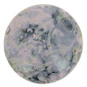 Cabochon rotondo in vetro di Puca® 18 mm - Black Stony Pink x1|raw }}