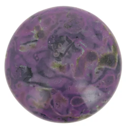 Cabochon rotondo in vetro di Puca® 18 mm - Black Stony Violet x1