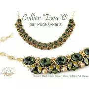 Perle di vetro Arcos® di Puca® 5x10 mm - Trendy Fern Green Mat x10g