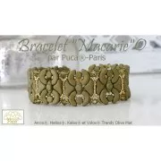 Perle di vetro Arcos® di Puca® 5x10 mm - Trendy Fern Green Mat x10g