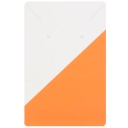 Confezione da 10 cartoncini per gioielli 9x6 cm - Motivo grafico - Arancione - Bianco|raw }}