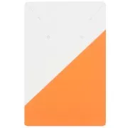 Lot de 10 cartes supports bijoux 9x6 cm - Motif graphique - Orange - Blanc
