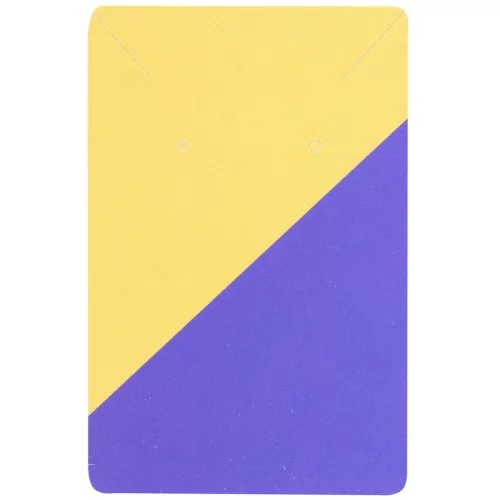 Confezione da 10 cartoncini per gioielli 9x6 cm - Motivo grafico - Ocra - Blu reale