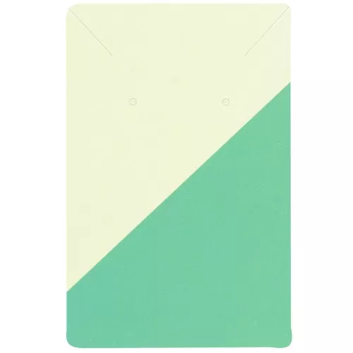Confezione da 10 cartoncini per gioielli 9x6 cm - Motivo grafico - Verde chiaro - Verde