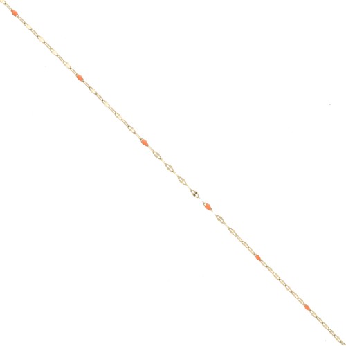Catena e resina epossidica da 1,5 mm - Acciaio inossidabile 304 Dorato - Arancione x1m