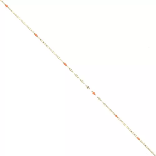 Catena e resina epossidica da 1,5 mm - Acciaio inossidabile 304 Dorato - Arancione x1m