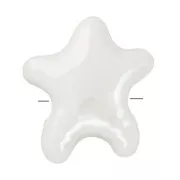 Bianco - Perles étoile de mer 12x11 mm en céramique - Blanc irisé x5 Perles étoile de mer 12x11 mm en céramique - Blanc irisé x5