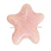 Perline stella marina in ceramica 12x11 mm - Rosa iridescente x5