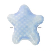 Perline stella marina in ceramica 12x11 mm - Azzurro iridescente x5|raw }}