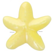 Perle di stelle marine in ceramica da 17 mm - Giallo iridescente x5|raw }}