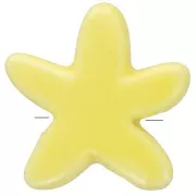 Perle di stelle marine in ceramica da 17 mm - Giallo iridescente x5