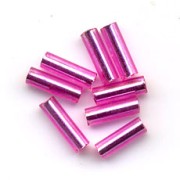 Perla Preciosa, tubi da 6,5x2 mm, rosa con rivestimento argentato, 20 g