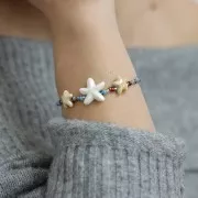 Perle di stelle marine in ceramica da 17 mm - Verde iridescente x5