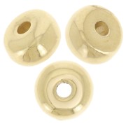 Perle rotonde CCB Metallic Acrylic 7x4mm - Dorato x15