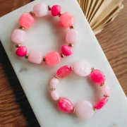 Perle rotonde CCB Metallic Acrylic 7x4mm - Dorato x15