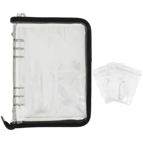 Raccoglitore per gioielli 25x19 cm - Nero - Brillantini trasparenti x1