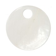 Zecchini tondi di madreperla da 8 mm - Naturale x10