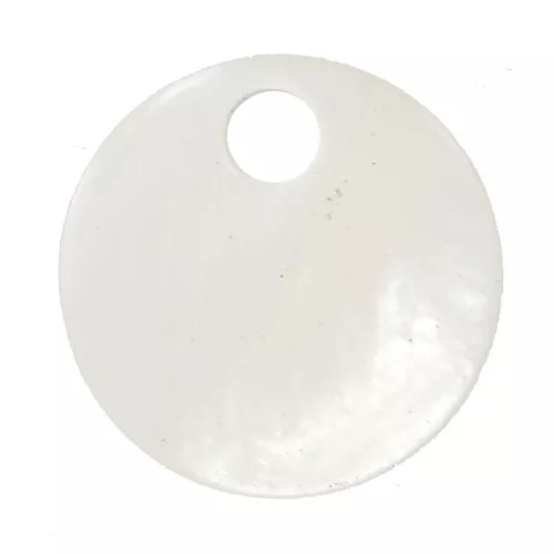 Zecchini tondi di madreperla da 8 mm - Naturale x10