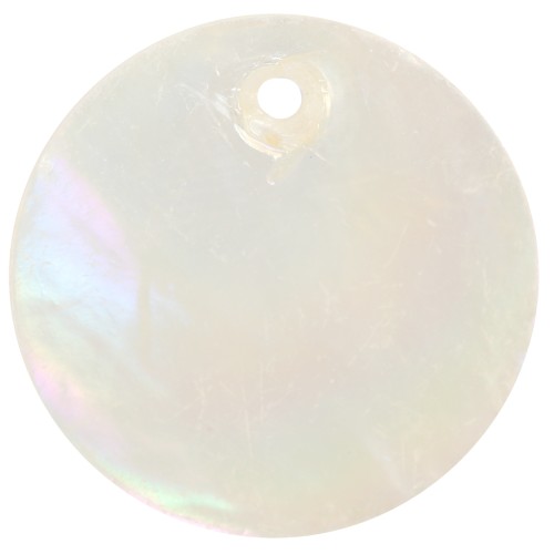 Ciondoli rotondi 15 mm - madreperla x5