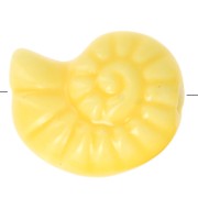 Perle conchiglia in ceramica 15x12 mm - Giallo x5
