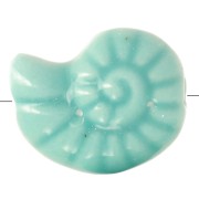Perle conchiglia in ceramica 15x12 mm - Turchese x5|raw }}