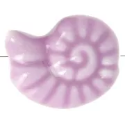 Perle conchiglia in ceramica 15x12 mm - Viola x5
