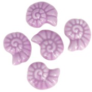 Perle conchiglia in ceramica 15x12 mm - Viola x5