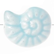 Perle conchiglia in ceramica 15x12 mm - Azzurro x5