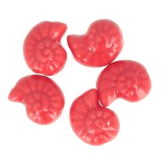 Perle conchiglia in ceramica 15x12 mm - Rosso x5